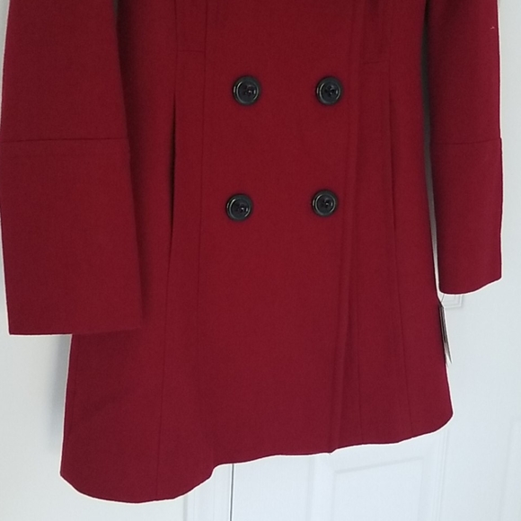 Anne Klein Jackets & Coats Anne Klein Rustic Red Autumn Wool Pea